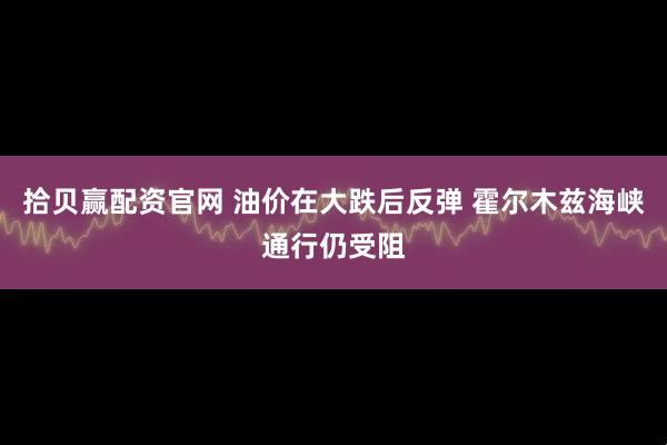 拾贝赢配资官网 油价在大跌后反弹 霍尔木兹海峡通行仍受阻