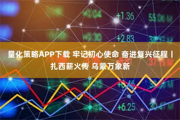 量化策略APP下载 牢记初心使命 奋进复兴征程丨扎西薪火传 乌蒙万象新